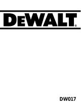 DeWalt DW017 User manual