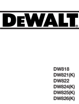 DeWalt DW822 Owner's manual