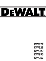 DeWalt dw 956 2 Owner's manual