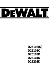DeWalt D25102 Owner's manual