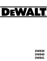 DeWalt DW830 User manual