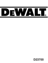 DeWalt D 23700 Owner's manual