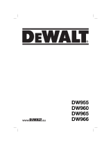 DeWalt DW955 T 3 Owner's manual