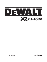 DeWalt XR LI-ION DCG405 User manual
