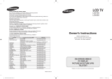 Samsung LE-40S61B User manual