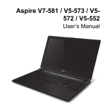 Acer ASPIRE V7-582PG-54208G25TII User manual