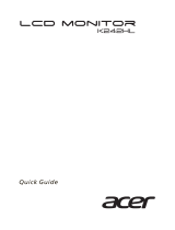 Acer K242HL Quick start guide