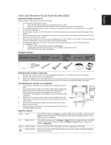 Acer V193W Quick start guide