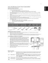 Acer B223WV Quick start guide