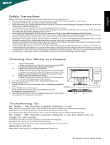 Acer G245H Quick start guide