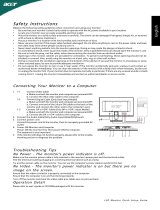 Acer P216H Quick start guide