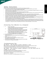 Acer A231H Quick start guide