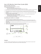Acer ET322QU Quick start guide