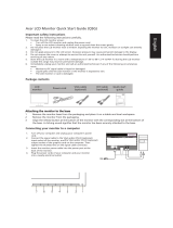 Acer K212HQL Quick start guide