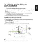 Acer Z321QU Quick start guide