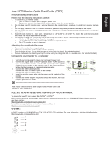 Acer X27 Quick start guide