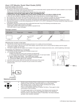 Acer ED242QR Quick start guide