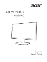 Acer KA250HQ Quick start guide