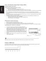 Acer KG271 Quick start guide