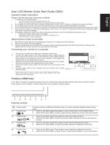 Acer KG241 Quick start guide