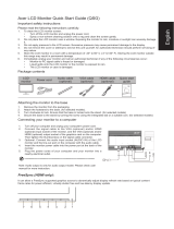 Acer KG240 Quick start guide