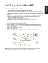 Acer XZ321QU Quick start guide