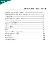 Acer H193W User manual