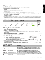 Acer V195WL Quick start guide