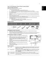 Acer V233HL Quick start guide