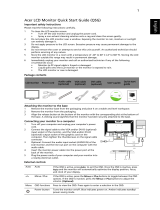 Acer V243HQL Quick start guide