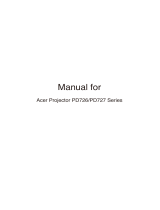 Acer PD727 User manual