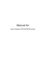 Acer PD724 User manual