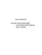 Acer K137 User manual