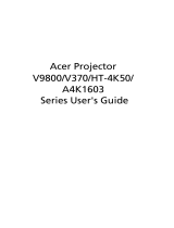 Acer V9800 User manual