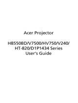 Acer V7500 User manual