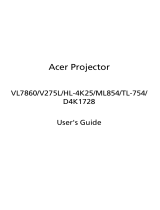 Acer V275L User manual