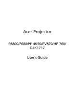 Acer PF-4K50 User manual