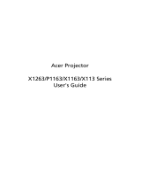 Acer X1163 User manual