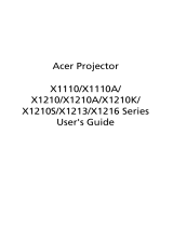 Acer X1210K User manual