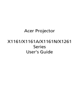 Acer X1161 User manual