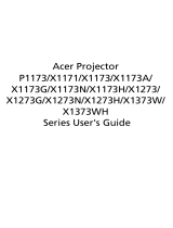 Acer X1273G User manual