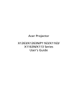 Acer X1163N User manual