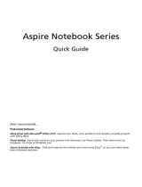 Acer Aspire 4560G Quick start guide