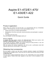 Acer Aspire E1-422G Quick start guide