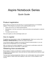 Acer Aspire V3-771G Quick start guide