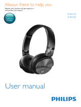 Philips BLUETOOTH ON-EAR HEADPHONE BLACK User manual