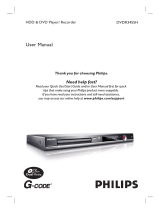 Philips DVDR3455H/75 User manual