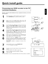 Philips DVDR615/37 Quick start guide