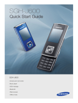 Samsung SGH-J600G Quick start guide