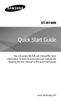 Samsung GT-I8190N Quick start guide